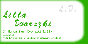 lilla dvorszki business card